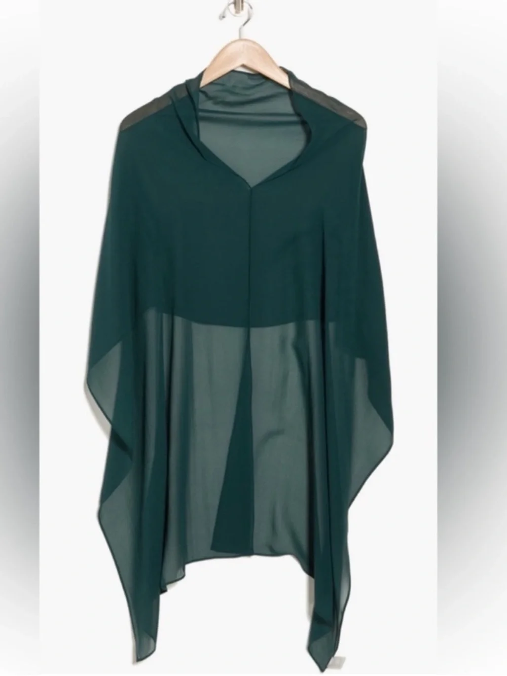 NWT Eileen Fisher 100% Silk Poncho Wrap Scarf One Size - Picture 3 of 3